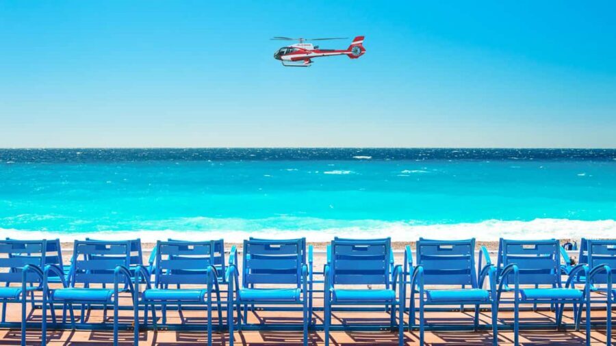 20-minute panoramic flight from Nice - Where You Start in Nice: Aéroport Nice Côte d’Azur to Helipad Reality