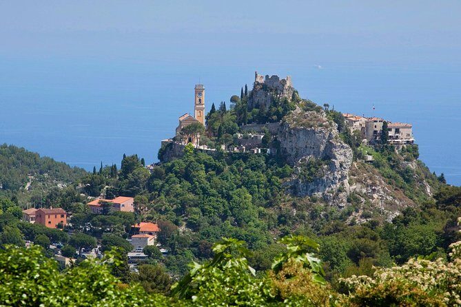 French Riviera Full Day Shared Tour from Nice - Eze and Villefranche: cliff views, quick medieval time