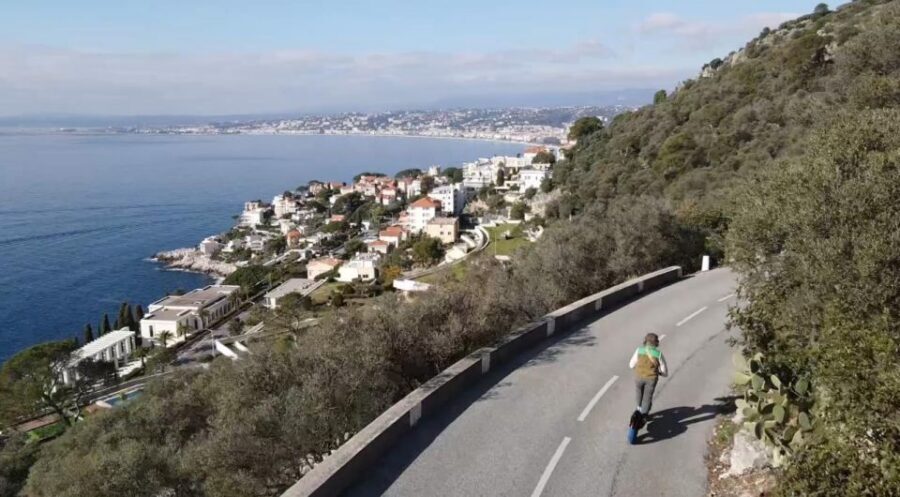 French Riviera : Guided Visit on a E-Scooter - The descent toward Villefranche-sur-Mer harbor
