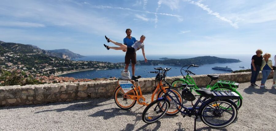 Nice: Panoramic French Riviera E-Bike Tour - Villefranche-sur-Mer and Saint-Elme: village time plus a fortified feeling