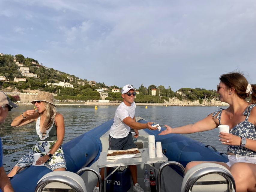 Nice: Sunset Boat Tour with Wine and Local Snacks - Villefranche-sur-Mer break: the swim and snorkel moment that sells the tour