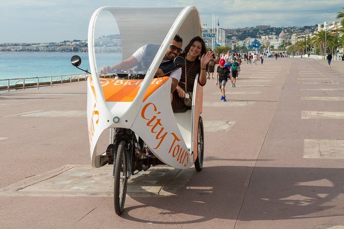 Nice: Visit of Nice by electrically assisted bike taxi 1 hour. - Opera de Nice and Cours Saleya: culture and the market pulse