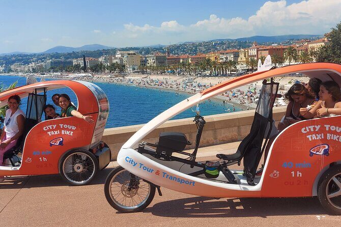 Nice: Visit of Nice by electrically assisted bike taxi 1 hour. - Palais de Justice to Place Rossetti: the courthouse corner and the church-and-square vibe