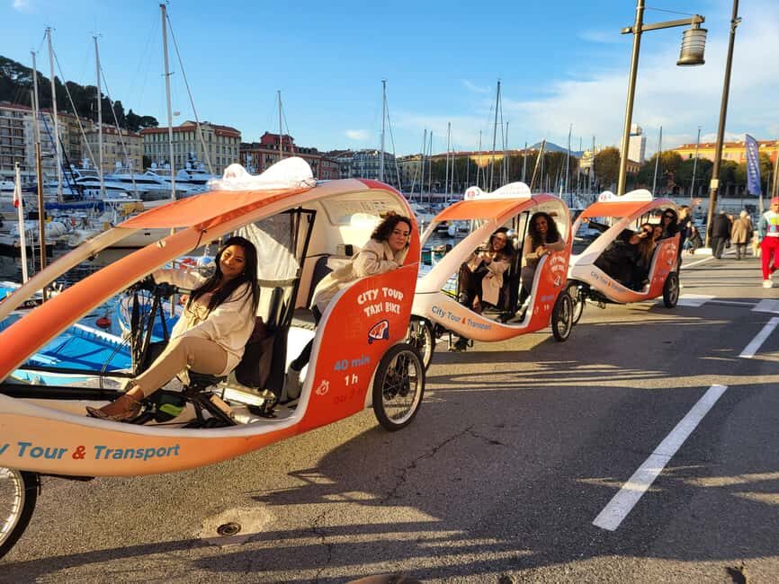 Nice : Visite privé 1H en Vélotaxi avec un guide local. - The “ride + stop” rhythm: what you’ll feel during the tour